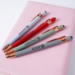 Penna a sfera retrattile personalizzata colori Morandi con fiore di nascita e nome festa dell'insegnante o compleanno regalo per studenti e dipendenti