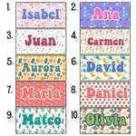 Fiambrera personalizada con diseño de dibujos animados y nombre de grado alimentario regalo de cumpleaños o vuelta al cole para niños