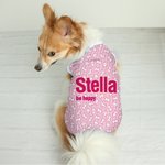 Personalisierte Hund Muster Streifen Design Haustier Foto Multicolor Soft T-shirt Haustier Weste Haustier Lätzchen Set mit Namen Geburtstag Geschenk für Hundeliebhaber