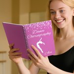 Personalized Dance Choreography Dancer Silhouette A5 Notebook with Name Competition Day Back to School Birthday Gift for Dance Lovers Students