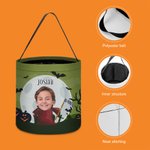 Henkilökohtainen Face Photo Wizard muumio vampyyri Trick or Treat Bag Candy ämpäri nimi Halloween Party suosii lahja pojille tytöille