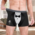 Caleçon homme avec nom et date Cadeau d'anniversaire de mariage pour les garçons d'honneur
