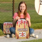 Personalized Ice Cream Dripping Baseball Sports Backpack Lunch Bag Pencil Case Set with Name and Number Back to School Gift for Kids Students