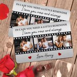 Personalized I Love You Now And Always Videotape 3 Photos Wallet Card with Text  Anniversary Gift for Boyfriend Husband
