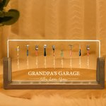 Personalisierte We Love You Repair Tools Design LED-Nachtlicht mit 1-12 Namen und hölzerne Basis Home Decor Vatertag Geschenk für Papa Opa