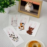 Personalized Waterproof Non-Toxic Cat Scratch Temporary Tattoo with Name Set of 4 Birthday Gift for Pet Lovers