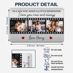 Personalized I Love You Now And Always Videotape 3 Photos Wallet Card with Text  Anniversary Gift for Boyfriend Husband