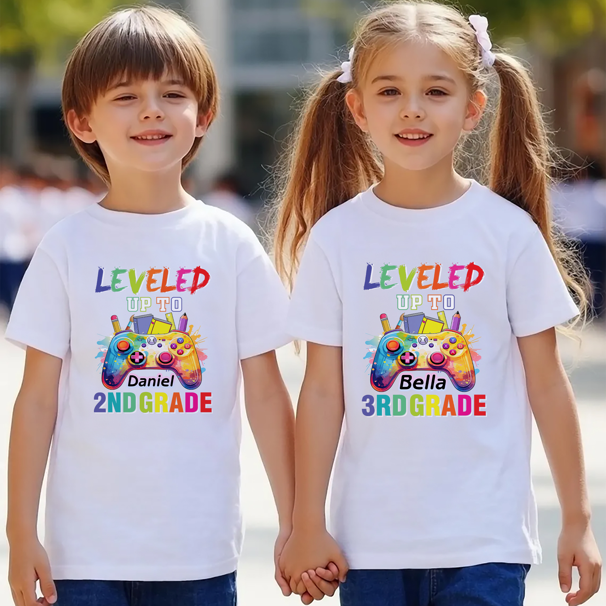 T-shirt Sweatshirt à capuche avec nom et année scolaire Cadeau d'anniversaire de rentrée pour garçons filles