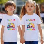 Personalized Gamepad Ink Splashing Design T-shirt Sweatshirt Hoodie with Name and Grade Back to School Birthday Gift for Boys Girls