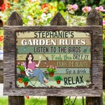 Henkilökohtainen Retro Puutarha Sarjakuvahahmo Metalli merkki nimi Garden Decor Syntymäpäivä Vuosipäivä lahja perheelle puutarhanhoito ystäville