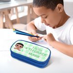 Personalized Cartoon Character Double Layer Pencil Case with Name and Text School Supplies Back to School Birthday Gift for Teacher Children