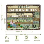 Henkilökohtainen Retro Puutarha Sarjakuvahahmo Metalli merkki nimi Garden Decor Syntymäpäivä Vuosipäivä lahja perheelle puutarhanhoito ystäville