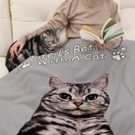 Personalisierte Leben ist besser Leopard Haustier Foto weiche Decke mit Namen Home Decor Weihnachten Geburtstag Geschenk für Tierliebhaber