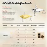 Personlig 2-delad metall bionisk fiskedrag trälåda set med graverad text födelsedagspresent för pappa eller man