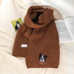 Personalised Embroidered Pet Face Photo Soft Warm Scarf with Name Fashion Accessory Birthday Gift for Pet Owner Lover