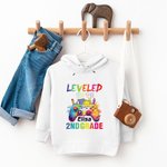 Personalized Gamepad Ink Splashing Design T-shirt Sweatshirt Hoodie with Name and Grade Back to School Birthday Gift for Boys Girls