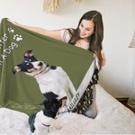 Personalisierte Leben ist besser Leopard Haustier Foto weiche Decke mit Namen Home Decor Weihnachten Geburtstag Geschenk für Tierliebhaber