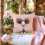Fodera per cuscino personalizzata con nome e disegno di ragazza carina e stravagante regalo per compleanni e occasioni speciali per ragazze e donne