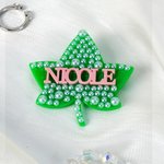 Personalized Inlaid Pearl Ivy Sorority Pin Badge with Name Initiation Ceremonie Gift for Sorors