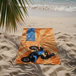 Toalla de playa personalizada de gran tamaño y secado rápido para deportes extremos con nombre Accesorios de vacaciones Regalo de cumpleaños para los amantes de las carreras deportivas