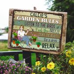 Henkilökohtainen Retro Puutarha Sarjakuvahahmo Metalli merkki nimi Garden Decor Syntymäpäivä Vuosipäivä lahja perheelle puutarhanhoito ystäville