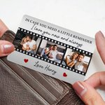 Personalized I Love You Now And Always Videotape 3 Photos Wallet Card with Text  Anniversary Gift for Boyfriend Husband
