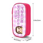 Personalized Cartoon Character Double Layer Pencil Case with Name and Text School Supplies Back to School Birthday Gift for Teacher Children