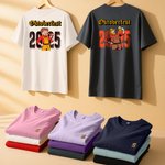 Personalized Oktoberfest 2025 Cartoon Character 100% Cotton Kid Adult T-shirt with Initial Beer Theme Party Birthday Gift for Beer Lovers Kids