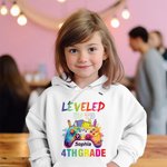 Personalized Gamepad Ink Splashing Design T-shirt Sweatshirt Hoodie with Name and Grade Back to School Birthday Gift for Boys Girls