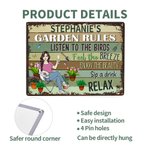 Henkilökohtainen Retro Puutarha Sarjakuvahahmo Metalli merkki nimi Garden Decor Syntymäpäivä Vuosipäivä lahja perheelle puutarhanhoito ystäville