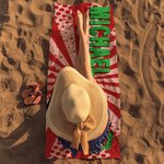 Toalla de playa personalizada de gran tamaño y secado rápido para deportes extremos con nombre Accesorios de vacaciones Regalo de cumpleaños para los amantes de las carreras deportivas