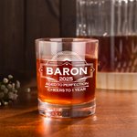 Personligt Aged to Perfection 10 oz Old Fashioned Rock Whiskeyglas med namn År och ålder Jubileum Födelsedagspresent för män Whiskeyälskare