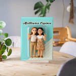 Plaque Acrylique Personnalisée avec Titre et Motif de Personnage en 3D Décoration de Bureau Cadeau d'Anniversaire pour Famille et Amis