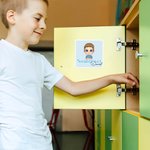 Personalized Multicolor Cartoon Character Fridge Magnet with Name Birthday Back to School Gift for Teachers Kids Students