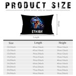 Personalized Cool Dinosaur Cozy Lumbar Throw Pillow Cover with Name Home Decor Holiday Birthday Gift for Boys Girls Dino Lovers