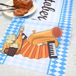 Personalisierter Schmutzabweisender Oktoberfest-Design Tischläufer mit Text Tischdeko Geschenk für Familie Partyveranstalter