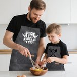 Personalized Multicolour Kitchenware Kid Adult Baking Apron with Name and Front Pocket Birthday Gift for Family Cooking Lovers