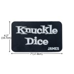 Personalised Portable 2 Players Knuckle Dice Board Game with 18 Dices and Name Tin Box Birthday Travel Camping Gift for Travellers Knuckle Dice Lovers