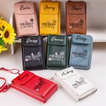 Gepersonaliseerde God zegt dat ze is Crossbody Tas Portemonnee met Geboorte Bloem Draagbare Reizen Dagelijks Gebruik Verjaardag Verjaardagscadeau voor Vrouwen