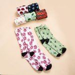 Personalized Birth Flower Soft Breathable Ankle Mid-Calf Socks Birthday Christmas Gift for Family Friends
