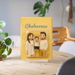 Plaque Acrylique Personnalisée avec Titre et Motif de Personnage en 3D Décoration de Bureau Cadeau d'Anniversaire pour Famille et Amis