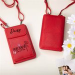 Gepersonaliseerde God zegt dat ze is Crossbody Tas Portemonnee met Geboorte Bloem Draagbare Reizen Dagelijks Gebruik Verjaardag Verjaardagscadeau voor Vrouwen