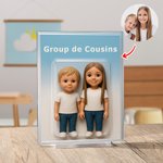 Plaque Acrylique Personnalisée avec Titre et Motif de Personnage en 3D Décoration de Bureau Cadeau d'Anniversaire pour Famille et Amis