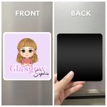 Personalized Multicolor Cartoon Character Fridge Magnet with Name Birthday Back to School Gift for Teachers Kids Students