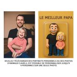 Plaque Acrylique Personnalisée avec Titre et Motif de Personnage en 3D Décoration de Bureau Cadeau d'Anniversaire pour Famille et Amis