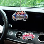 Personalized Kids Face Photo Acrylic Car Hanging Ornament Sunvisor Clip Air Vent Clip Car Decor Birthday Gift for Family