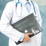 Personalizzato personaggio dei cartoni animati impermeabile cartella nome in pelle PU con chiusura a fibbia Regalo di compleanno di gratitudine per il personale medico infermieristico