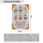 Personalized Fall Birds Garden Flag with 1-12 Names Autumn Outdoor Garden Decorations Thanksgiving Gift for Family Friend