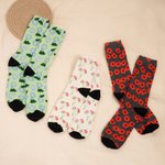 Personalized Birth Flower Soft Breathable Ankle Mid-Calf Socks Birthday Christmas Gift for Family Friends