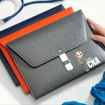 Personalizzato personaggio dei cartoni animati impermeabile cartella nome in pelle PU con chiusura a fibbia Regalo di compleanno di gratitudine per il personale medico infermieristico